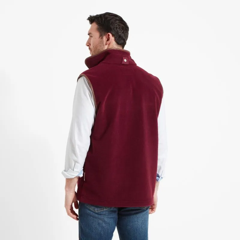 Best Deal Today Special Savings Today Schoffel Oakham Mens Fleece Gilet - Claret