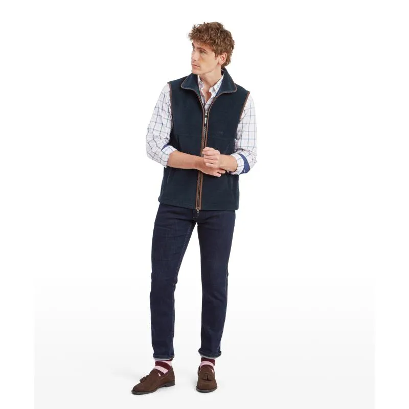 Schoffel Oakham Mens Fleece Gilet - Petrol Blue Mega Discount Event