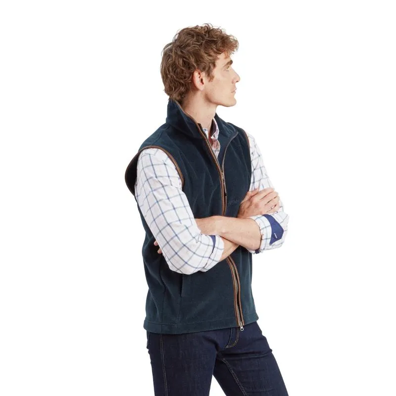 Schoffel Oakham Mens Fleece Gilet - Petrol Blue Big Clearance Event
