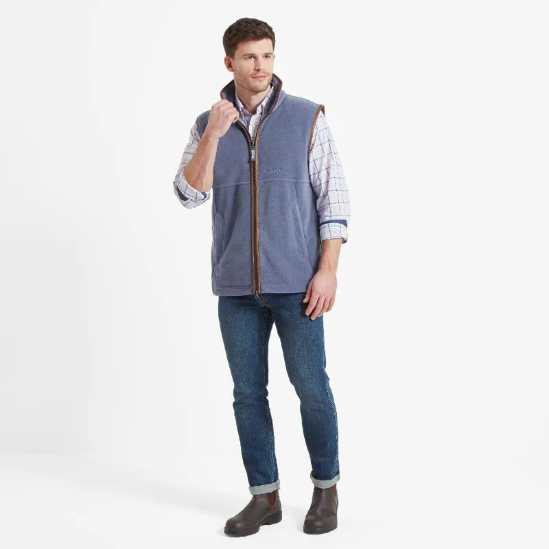 Schoffel Oakham Mens Fleece Gilet - Stone Blue MustHave Deal