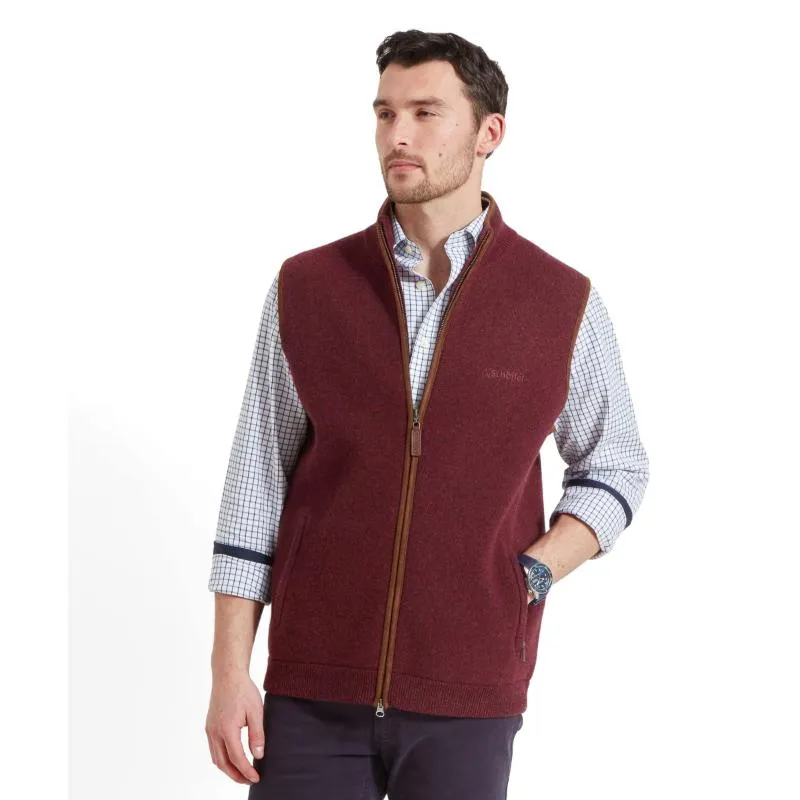 Today Only Steal Dont Wait Save Today Schoffel Orkney Merino Mens Gilet - Damson