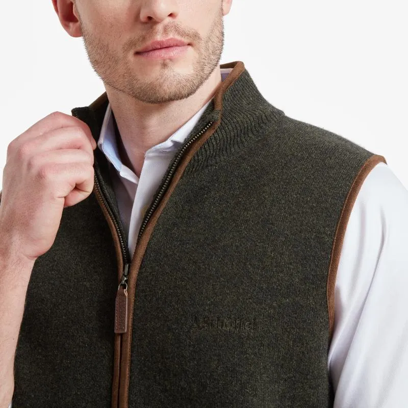 Schoffel Orkney Merino Mens Gilet - Loden Green Sweet Deal Inside