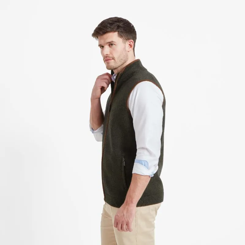 Grab Todays Deal Schoffel Orkney Merino Mens Gilet - Loden Green