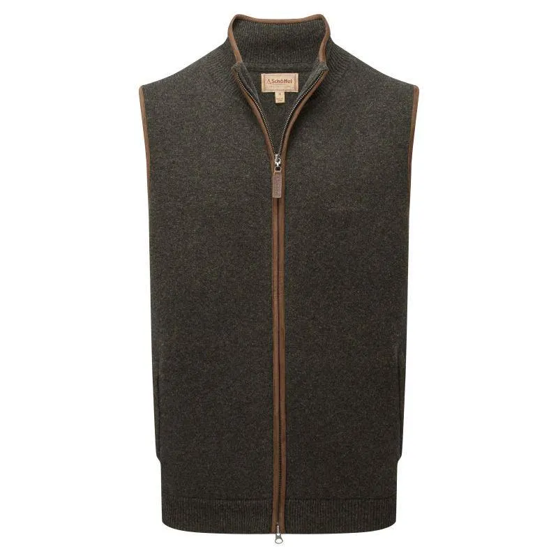 Special Deal Frenzy Schoffel Orkney Merino Mens Gilet - Loden Green