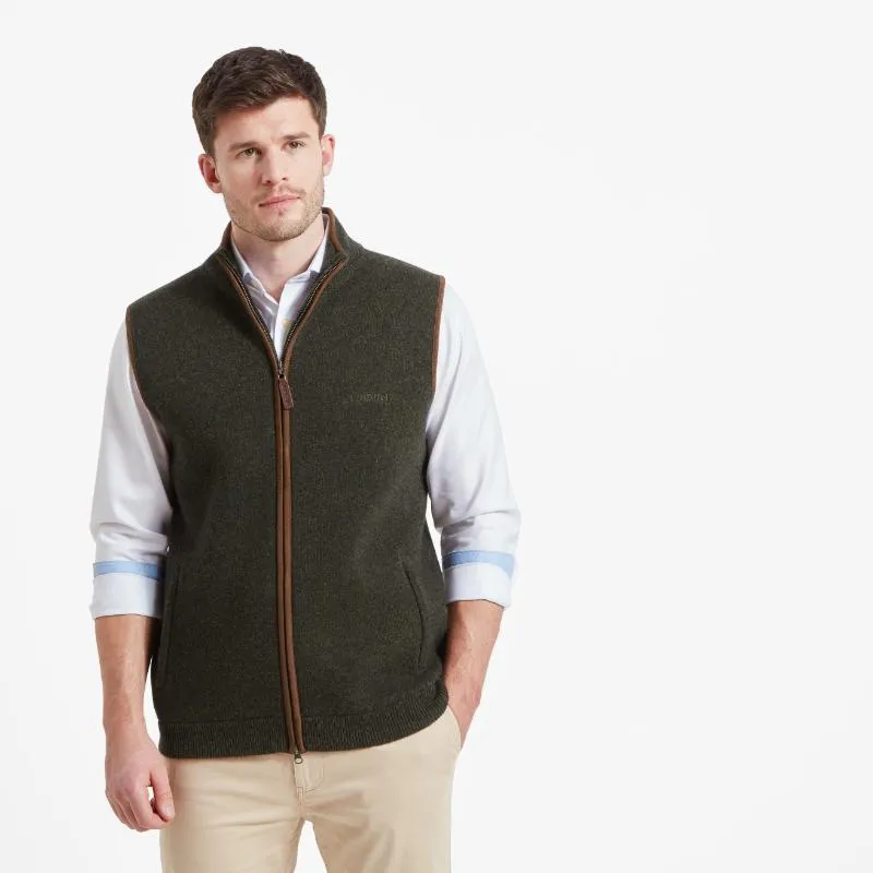 Today Only Hot Pick Flash Sale Alert Schoffel Orkney Merino Mens Gilet - Loden Green