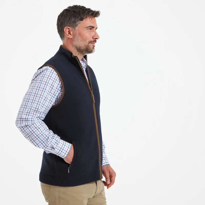 Exclusive Hot Pick Schoffel Orkney Merino Mens Gilet - Navy