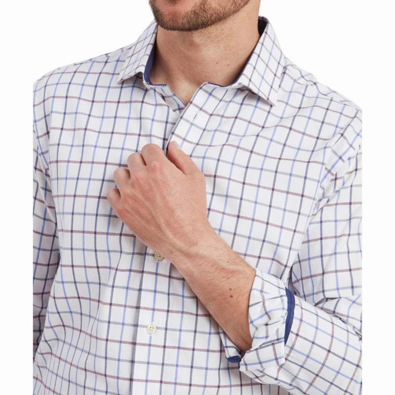 Grab the Deal Now Schoffel Baconsthorpe Tailored Mens Shirt - Vintage Navy Check