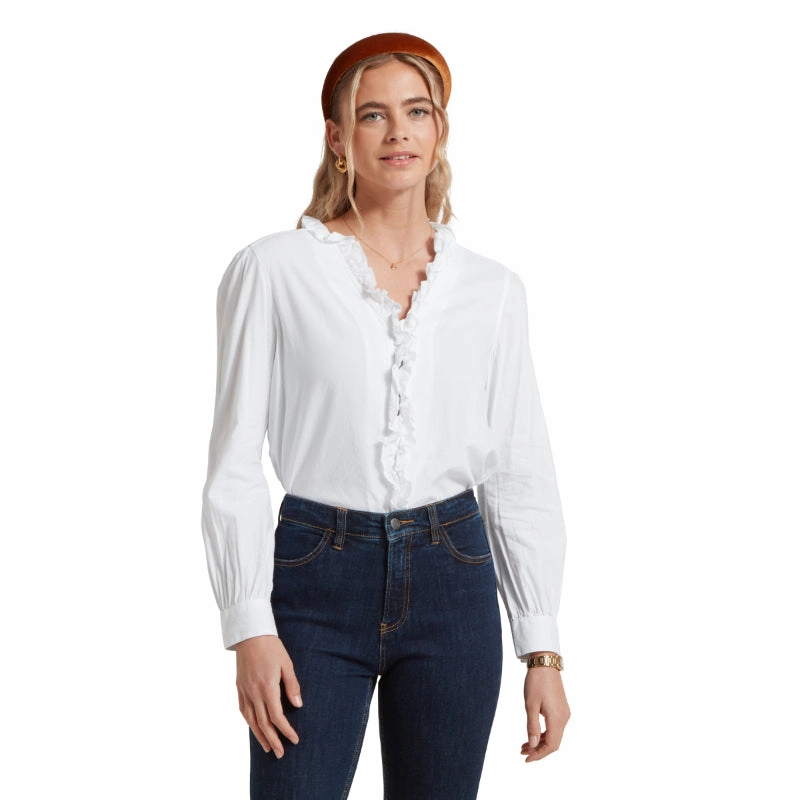 Schoffel Beccles Ladies Blouse - White Clearance Event Today