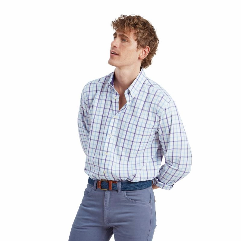 Grab It Now Schoffel Brancaster Classic Mens Shirt - Bramble Check