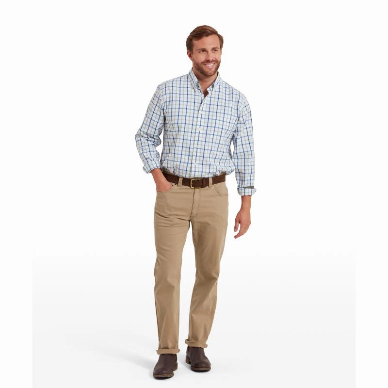 Schoffel Brancaster Classic Mens Shirt - Moss Check EndofWeek Deals Special Steal Event