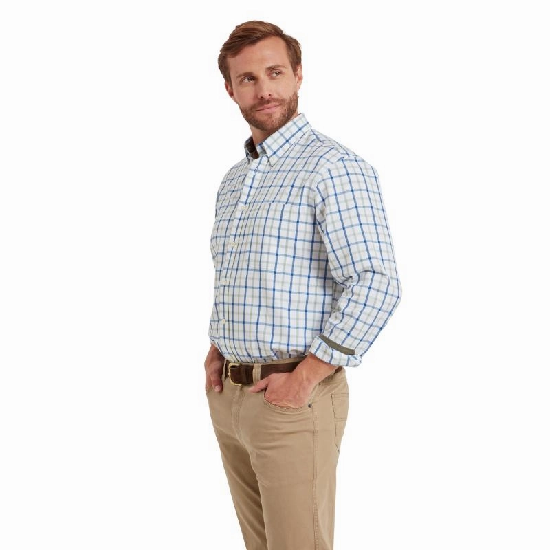 Perfect Gift Offer Trendy Picks Today Schoffel Brancaster Classic Mens Shirt - Moss Check
