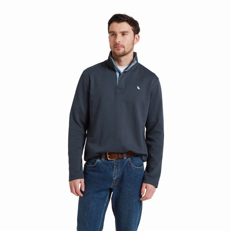 Schoffel Branscombe Cove Mens Sweatshirt - Dark Blueberry Shop Now Save Best Price Online