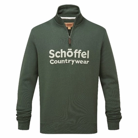 Schoffel Bude Mens 1/4 Zip Sweatshirt - Dark Forest Special Savings Today Online Exclusive Savings