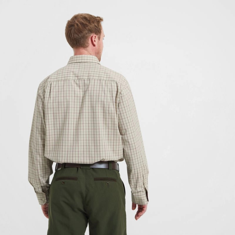 Schoffel Burnham Tattersall Classic Mens Shirt - Damson Tattersall Trending Savings Now Shop Todays Picks