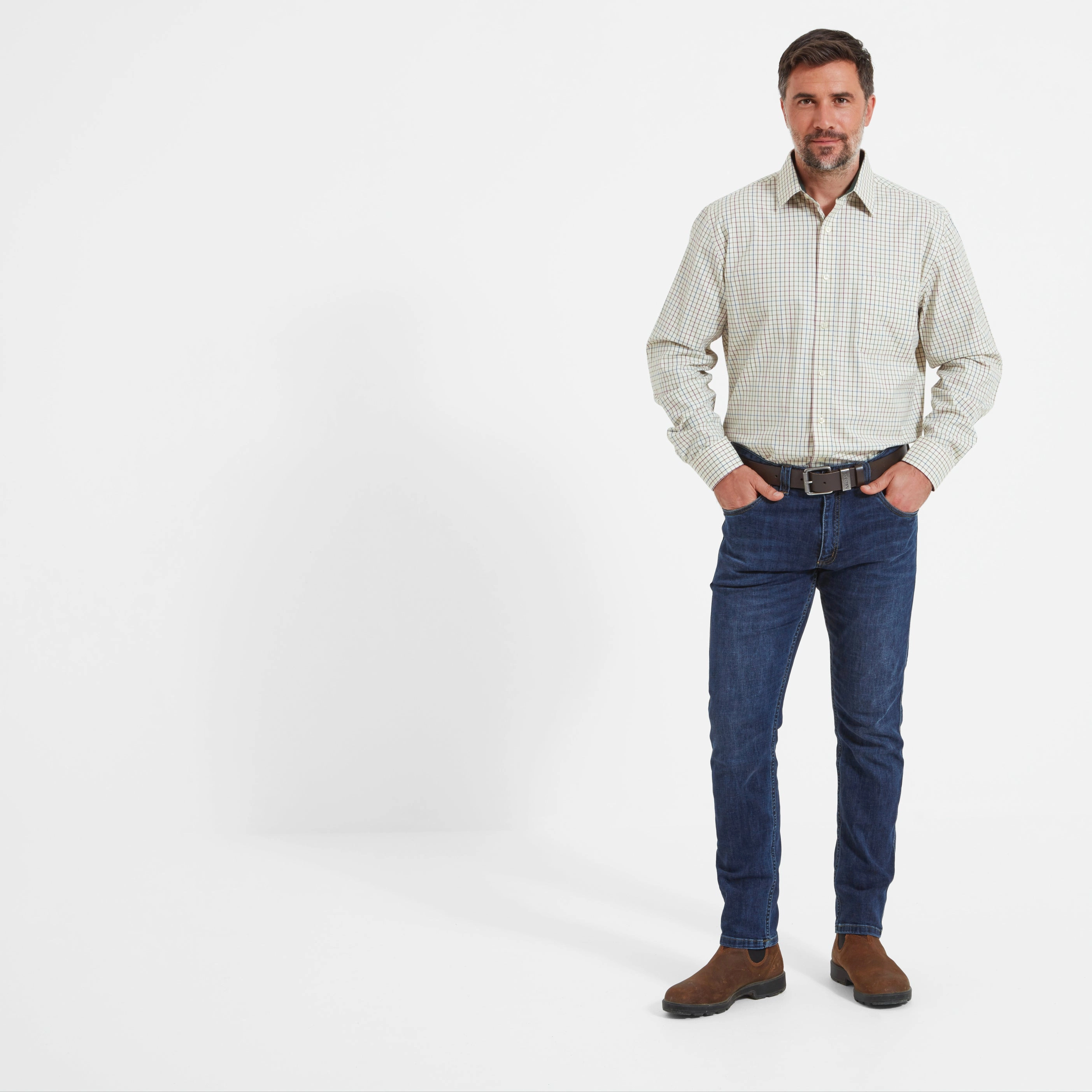 Online Exclusive Savings Limited Stock Hot Deal Schoffel Burnham Tattersall Classic Mens Shirt - Olive Tattersall