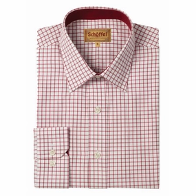 Schoffel Cambridge Tailored Sporting Fit Mens Shirt - Red Hot Price Drop