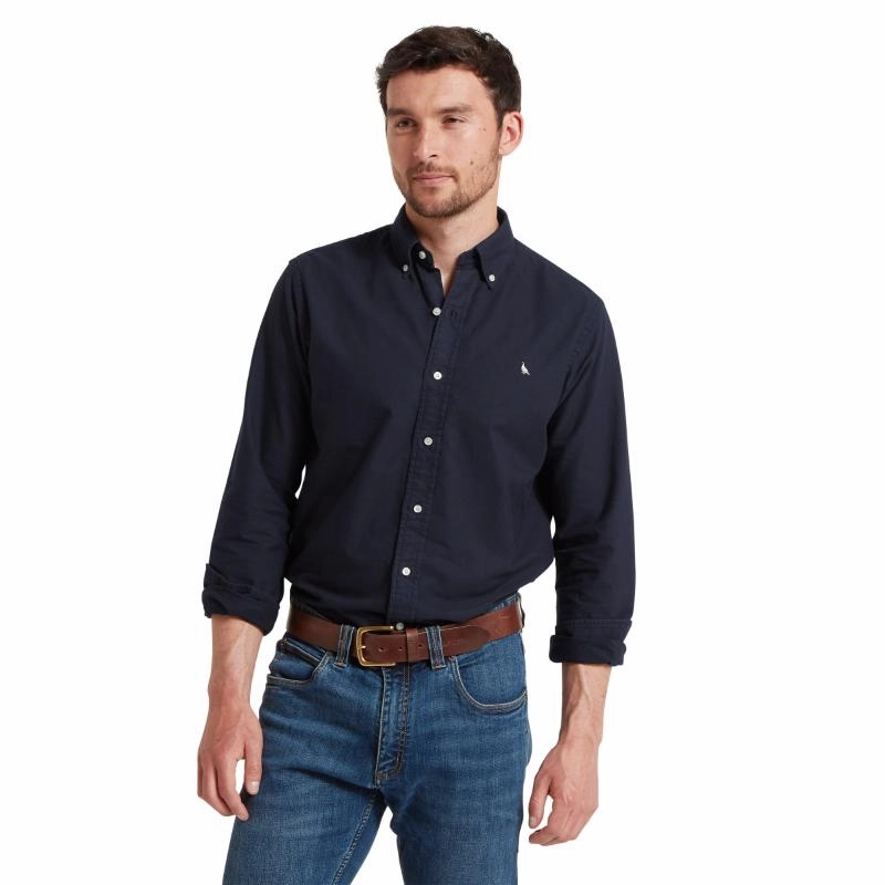 Best Seller Discount Trending Hot Picks Schoffel Cavendish Oxford Mens Shirt - Navy