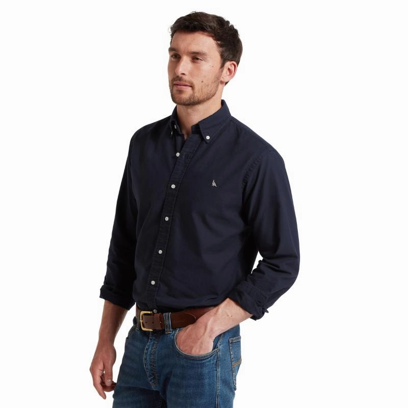 Clearance Event Alert Schoffel Cavendish Oxford Mens Shirt - Navy