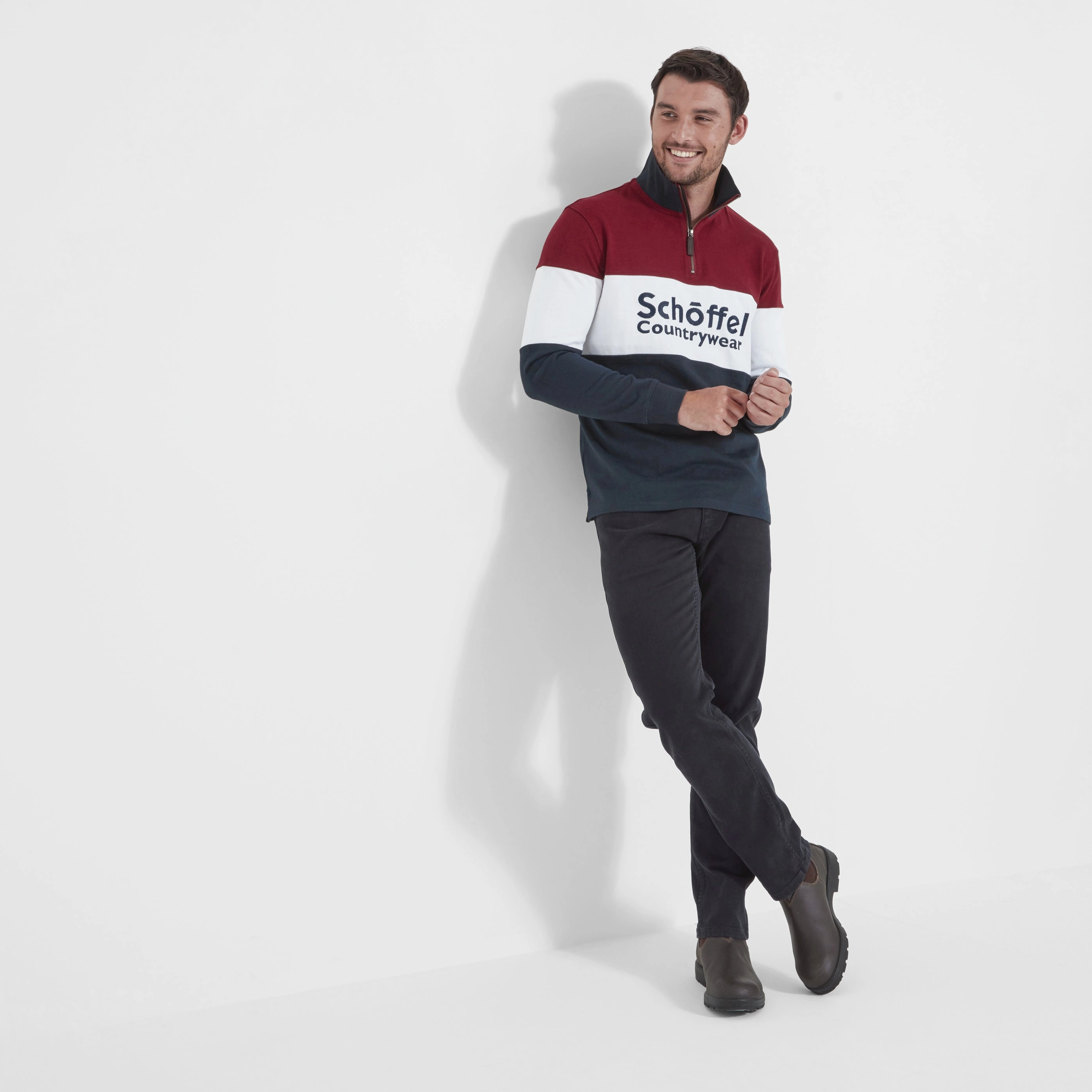 Mega Sale Now Schoffel Exeter Heritage 1/4 Zip Jumper - Bordeaux