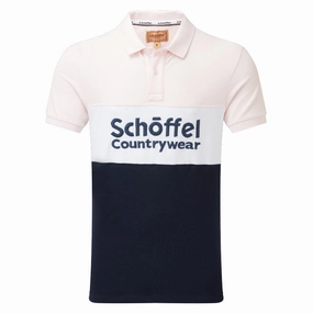 Schoffel Exeter Heritage Polo Shirt - Pale Pink Shop Save Big Special Offer Inside