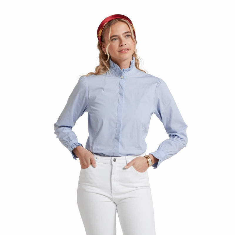 Schoffel Fakenham Ladies Shirt - Pale Blue Today Only Discount Today Only Special