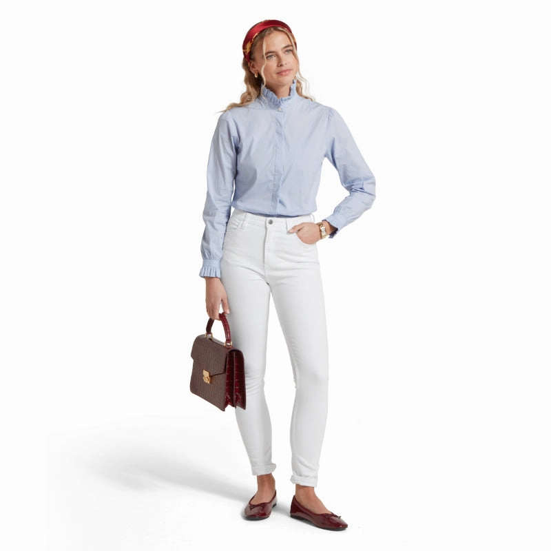 Schoffel Fakenham Ladies Shirt - Pale Blue Clearance Sale Save Big Today