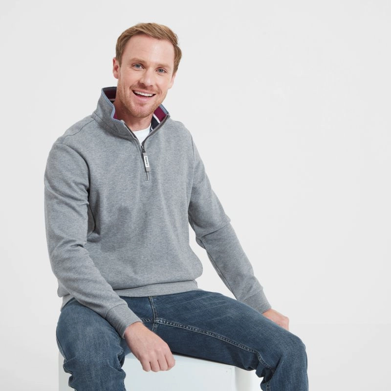 Schoffel Falmouth 1/4 Zip Mens Leisure Sweatshirt - Grey Shop Grab Savings Shop Save Today