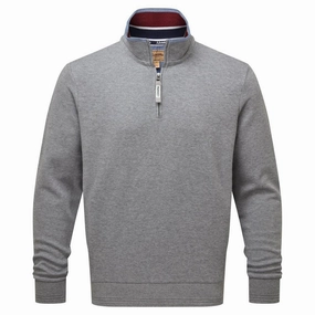 Schoffel Falmouth 1/4 Zip Mens Leisure Sweatshirt - Grey Special Surprise Sale Shop Grab Offer
