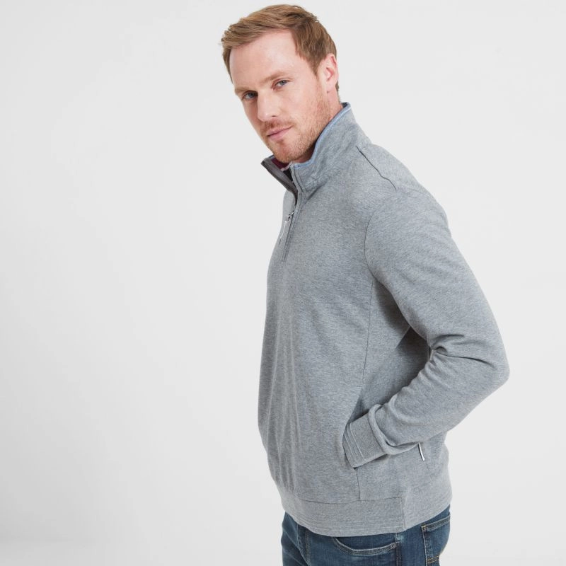 Limited Stock Offer Schoffel Falmouth 1/4 Zip Mens Leisure Sweatshirt - Grey