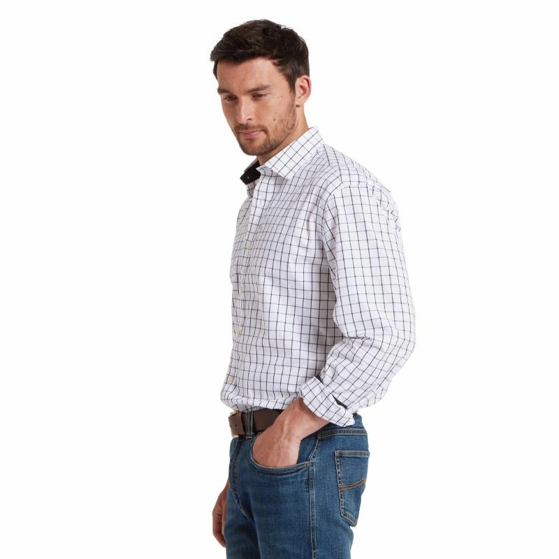 Schoffel Halesworth Tailored Mens Shirt - Blue Check Special Price Today