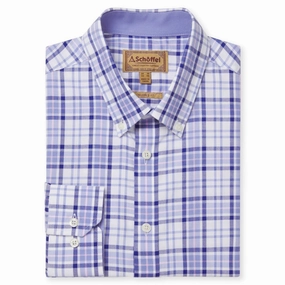 Schoffel Healey Tailored Mens Shirt - Blue/Pink Check Best Deal Today