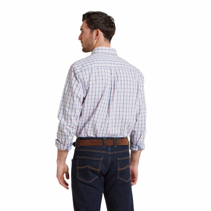 Save Big Online Exclusive Savings Event Schoffel Hebden Tailored Fit Mens Shirt - Dark Denim/Pink