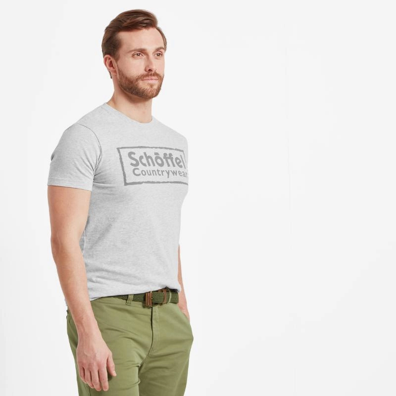 Schoffel Heritage Mens T-Shirt - Grey Todays Hot Pick Hot Offer Frenzy