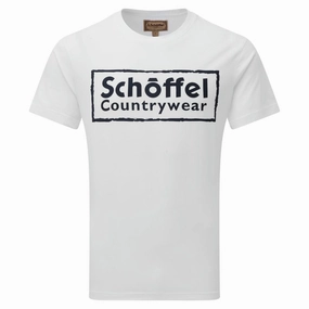 Last Chance Offer Schoffel Heritage Mens T-Shirt - White/Navy Logo
