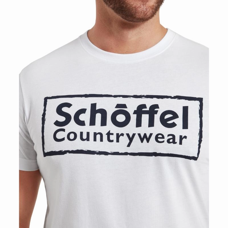 Todays Hot Savings Flash Discount Today Schoffel Heritage Mens T-Shirt - White