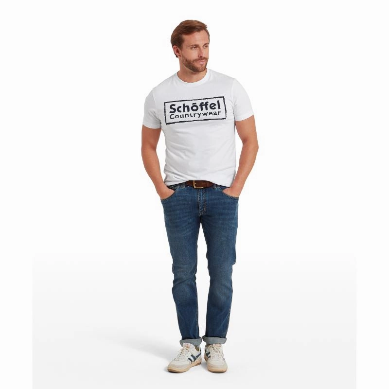 Schoffel Heritage Mens T-Shirt - White Trending Today Steal Gift Sale Event