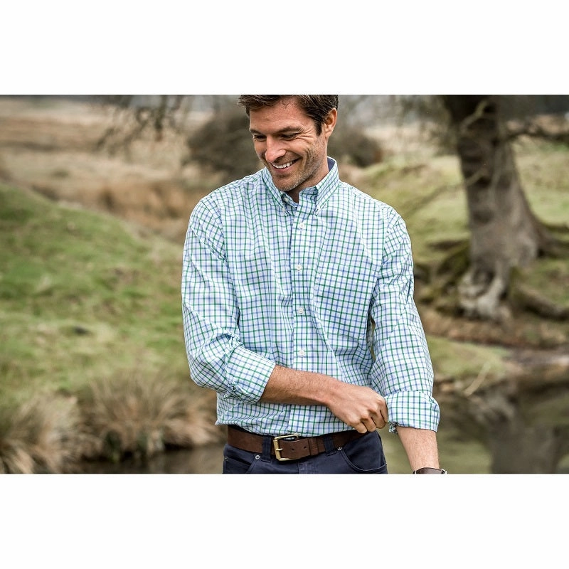 Mega Discount Today Schoffel Holkham Classic Mens Shirt - Green Check