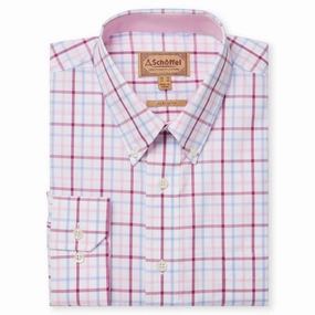 Price Drop Alert Schoffel Holkham Classic Mens Shirt - Pink/Blue/Raspberry Check