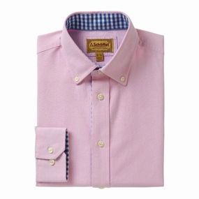 Schoffel Holt Soft Oxford Tailored Fit Mens Shirt - Pale Pink GiftWorthy Sale Unmissable Deal Today