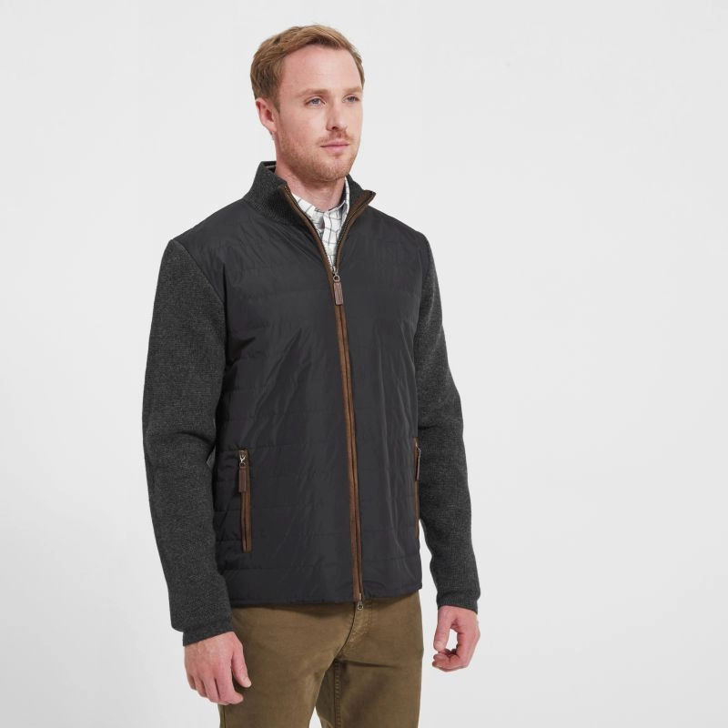 Schoffel Hybrid Mens Lambswool Jacket - Charcoal Shop Grab Now MustHave Gift Ideas