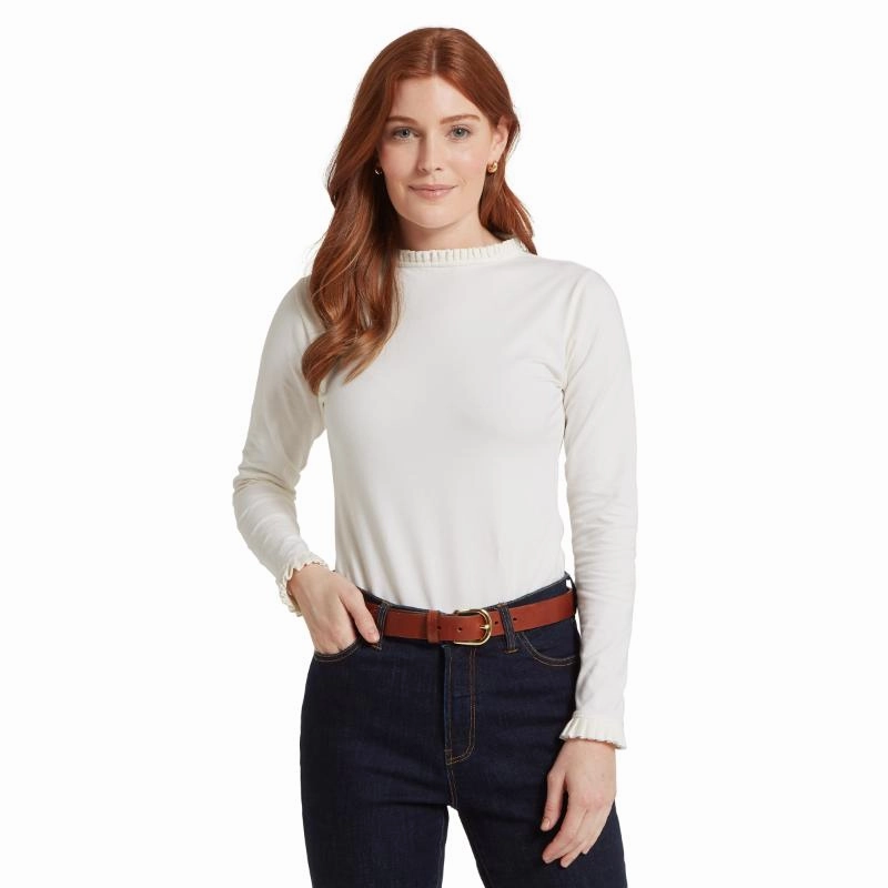 Limited Time Offer Schoffel Ilkley Ladies Longsleeve Top - Soft White