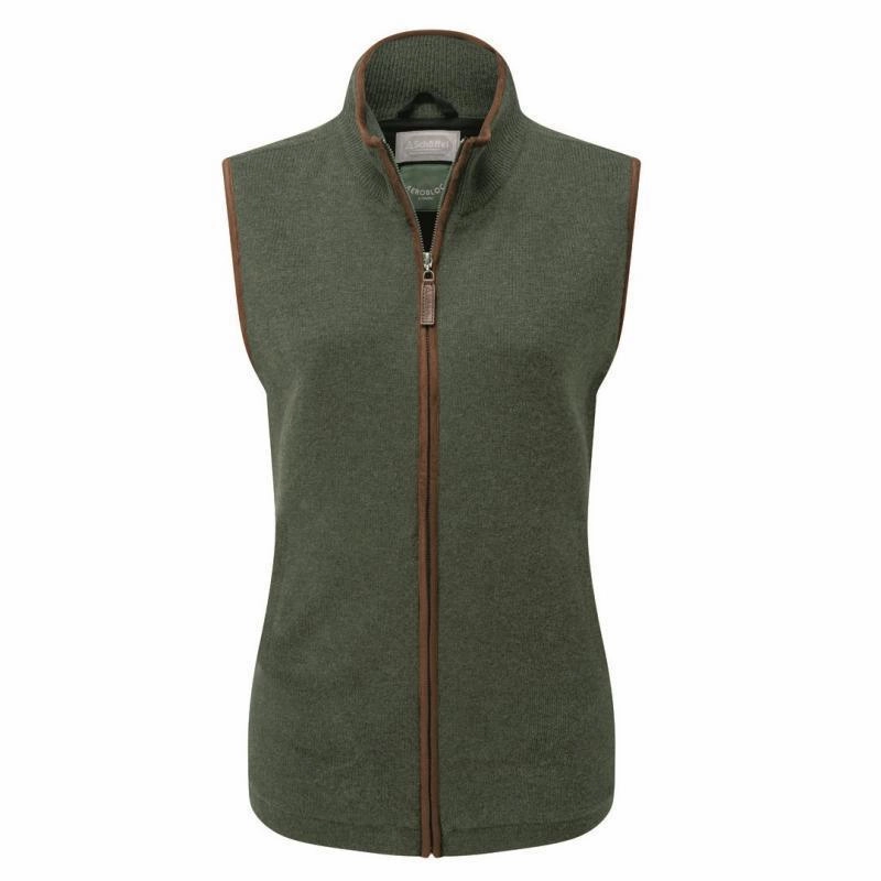 Schoffel Ladies Lambswool Aerobloc Gilet - Cedar Special Price Offer