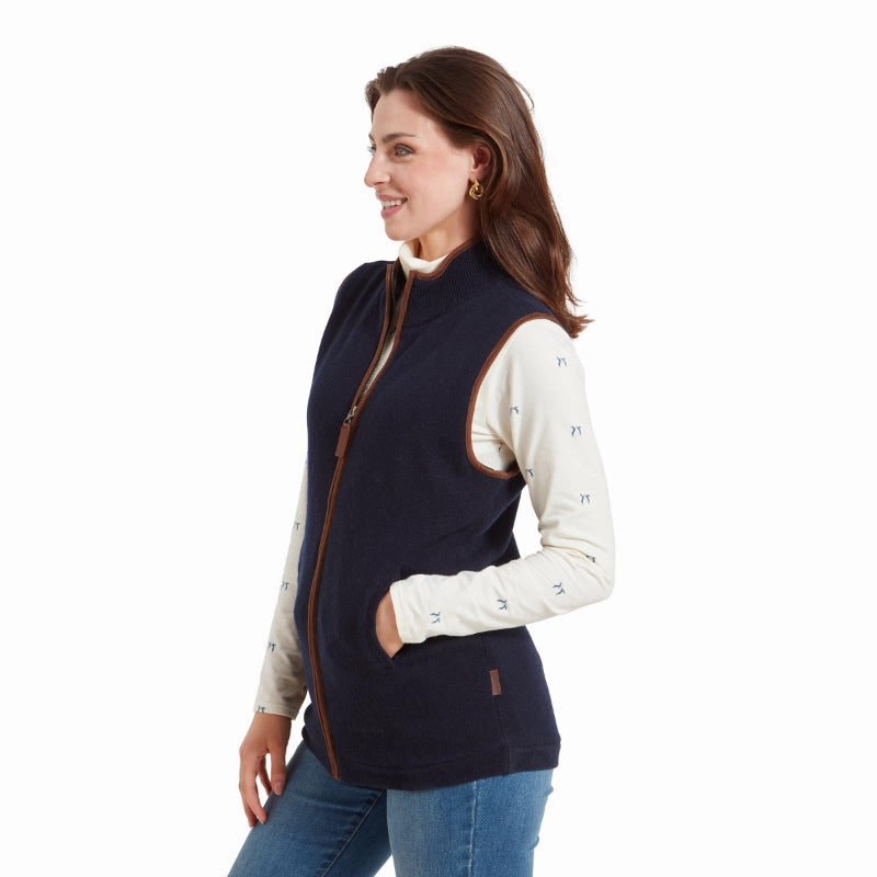 Hot Item Clearance Schoffel Ladies Lambswool Aerobloc Gilet - Navy