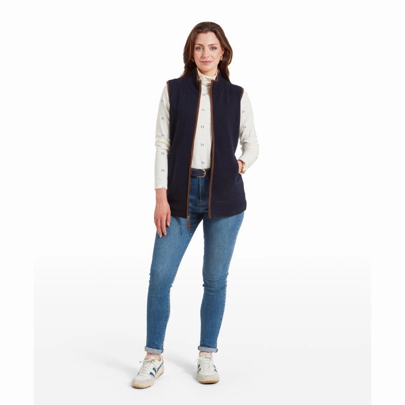 Flash Discount Today Hot Offer Inside Schoffel Ladies Lambswool Aerobloc Gilet - Navy
