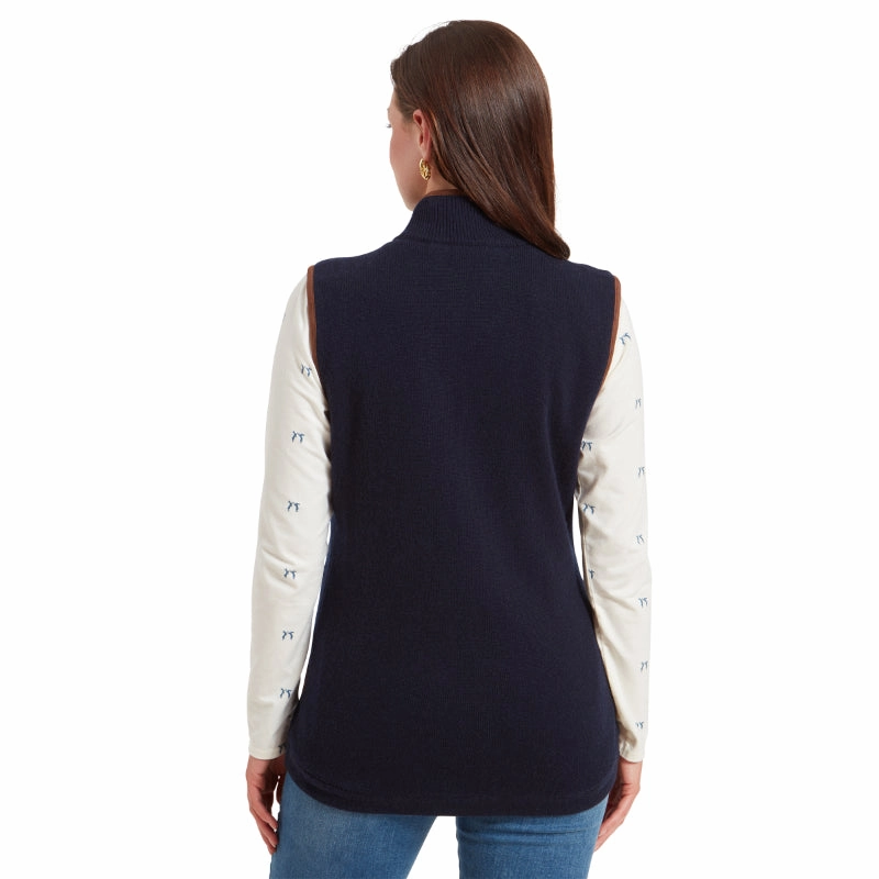 Schoffel Ladies Lambswool Aerobloc Gilet - Navy Grab It Fast