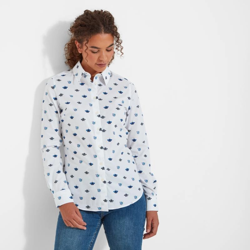Schoffel Ladies Norfolk Shirt - Butterfly Print Hot Offer Event Hot Price Drop