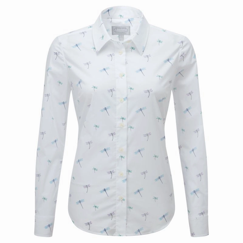 Schoffel Ladies Norfolk Shirt - Dragonfly Print Limited Time Discount EndofWeek Deals