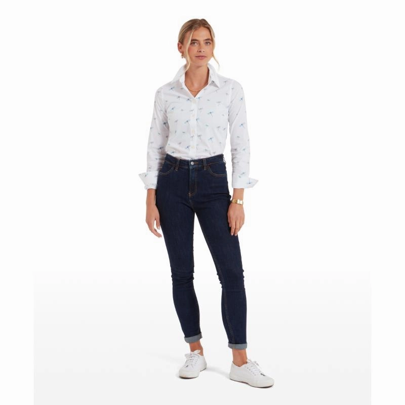 Save More Now Price Drop Alert Schoffel Ladies Norfolk Shirt - Dragonfly Print