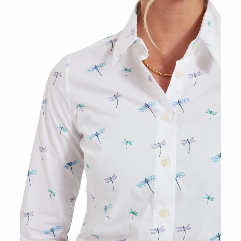 Todays Mega Savings Save Big Online Schoffel Ladies Norfolk Shirt - Dragonfly Print