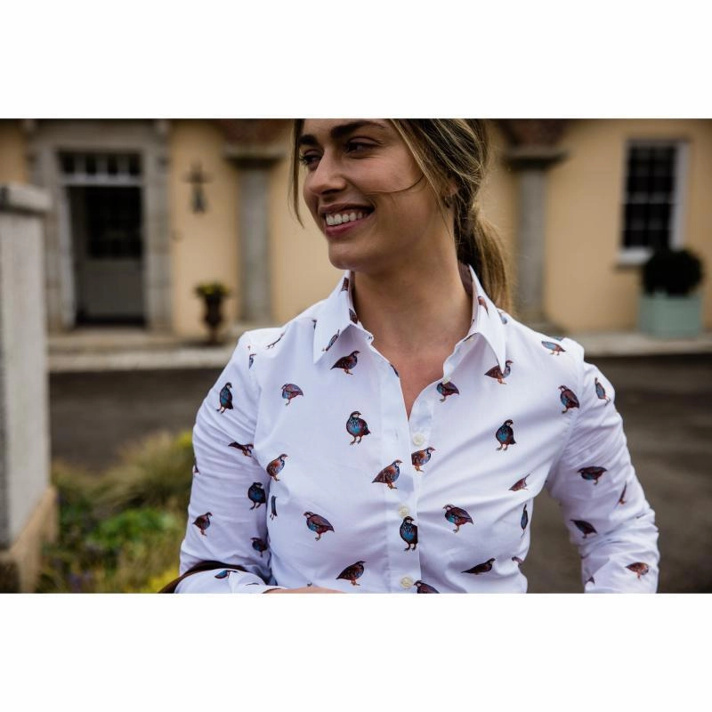 Clearance Alert Now Today Only Hot Sale Schoffel Ladies Norfolk Shirt - French Partridge Print